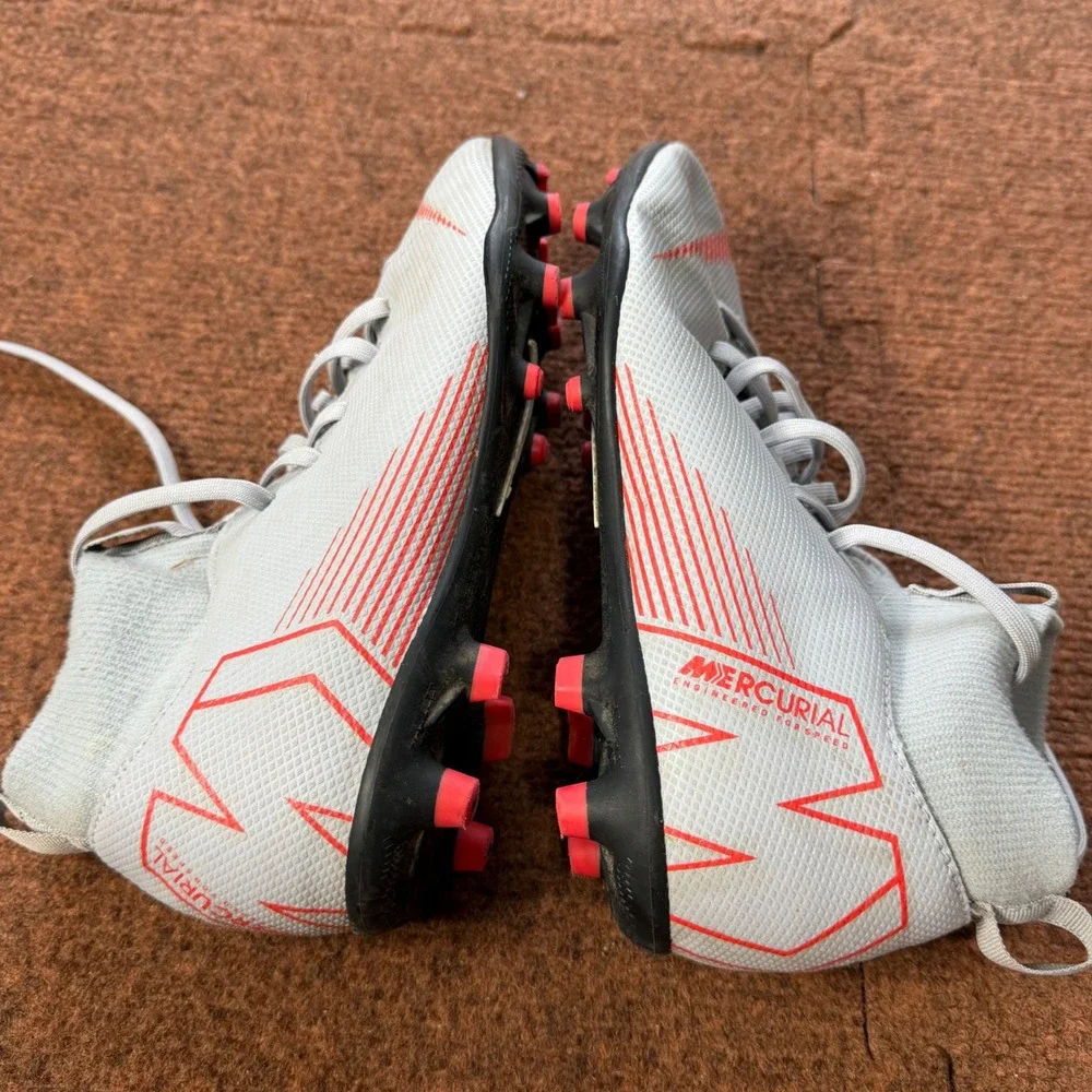 Nike Mercurial Superfly 6 Academy MG Kids Soccer Cleats Grey Crimson AH7337 5Y